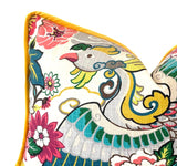 Chinoiserie Phoenix Pillow Cover / Chiang Mai style Pillow / Available in 8 Sizes - Annabel Bleu