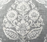 Antique Blue Damask Pillow Cover / Blue Beige Floral Cushion / Damask Pillow Cover / French Country Pillow Cover / Block Print Pillow Cover - Annabel Bleu