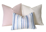 Blush Solid Pillow Cover / Sunset Beach Collection / 20x20 Pillow Cover / Throw Pillow 22x22 / Blush 12x21 Pillow / Cream 24x24 Pillow Cover - Annabel Bleu