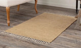 Boho Tasseled Cotton Burlap Woven Rug - Annabel Bleu