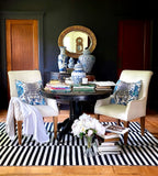 Tiger Floral Pillow Cover in Blue & Grey / Chinoiserie Pillows / Available in 8 Sizes - Annabel Bleu