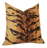 Tigre Velvet Pillow Cover / Velvet Tiger Animal Print Pillow Cover / Hollywood Regency Decor: Available in 10 Sizes - Annabel Bleu