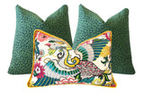 Chinoiserie Phoenix Pillow Cover / Chiang Mai style Pillow / Available in 8 Sizes - Annabel Bleu