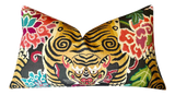 Tiger Floral Pillow Cover: Available in 10 Sizes - Annabel Bleu