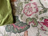 Sale: 24x24 Vine & Floral Pillow Cover - Annabel Bleu