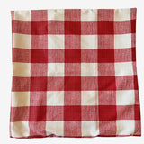 Sale: Outdoor Red and White Buffalo Check Pillow Cover