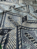 Sale: 24x24 Boho Navy Blue Geometric Pillow Cover - Annabel Bleu