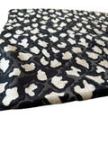 Sale: 22x22” Black and White Cut Velvet Leopard Pillow Cover