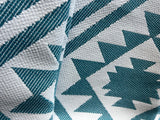 Sale: Turquoise Southwestern Sunbrella x Thibaut Outdoor Pillow Cover - Annabel Bleu