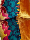 Sale: Pair of 24x24” Osborne and Little Velvet Pillow Covers / Victorian Bohemian Maximalist Euro Shams - Annabel Bleu