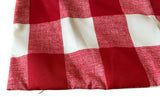 Sale: Outdoor Bright Red and White Buffalo Check Pillow Cover