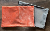 Sale: Grapefruit or Grey Velvet Pillow Cover / 12x18 Lumbar Cover - Annabel Bleu