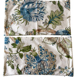 Sale: Pair of 12x21” Indienne Arbor Pillow Covers - Annabel Bleu