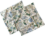 Sale: Pair of Blue and Green Floral Pillow Covers 22x22