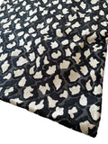 Sale: 22x22” Black and White Cut Velvet Leopard Pillow Cover