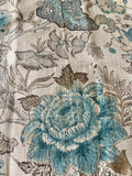 Sale: 24x24 Blue and Grey Floral Pillow Cover - Annabel Bleu