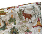Sale: 24x24 Embroidered Orange and Red Pagoda Pillow Cover