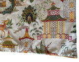 Sale: 24x24 Embroidered Orange and Red Pagoda Pillow Cover