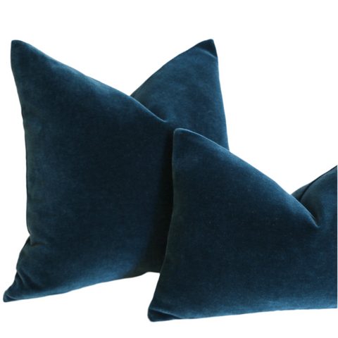 Angora Fur Mohair Velvet Pillow Cover: Special Order Dark Blue Pillow Cover or 6 other Colors