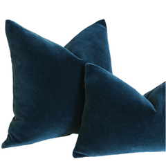 Angora Fur Mohair Velvet Pillow Cover: 6-8 week Special Order Dark Blue Pillow Cover or 6 other Colors