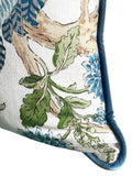 Indienne Arbor Pillow Cover in Blue & Green / English Floral Pillow Cover / Decorative Cushion Cover - Annabel Bleu