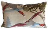 Mulberry Flying Ducks Velvet Pillow Cover in Camel