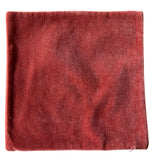 Sale: 16x16” Orange Red Mohair Pillow Cover - Annabel Bleu