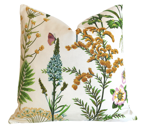 Fern & Floral Pillow Cover: LES FOUGERES KIYOMI Style