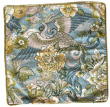Sale: 26x26 Aqua Chinoiserie Phoenix Pillow Cover with Velvet Flange
