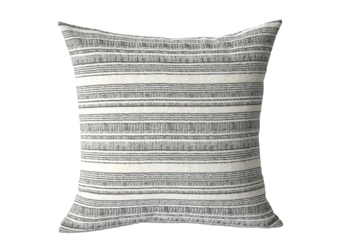 Grey Hmong Pillow cover / Boho 12x18 / Bohemian Pillow 21x21 / 24x24 Hmong Pillow / Grey Accent Pillow / Striped Bohemian Cushion cover