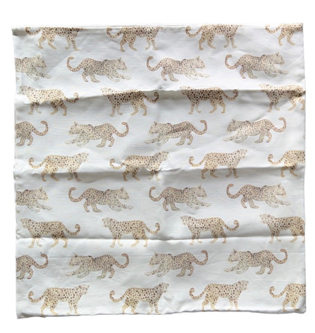 Sale: 22x22 Leopard Pillow Cover - Annabel Bleu
