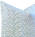 Florentia: Haint Blue Mix and Match Decorative Pillow Covers / Light Blue Green Pillow Cover