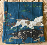 Sale: Set of two 16x16” Schumacher Pointers Linen Pillow Covers