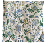 Sale: Pair of Blue and Green Floral Pillow Covers 22x22