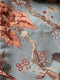 Sale: 24x24 Jacobean Floral Pillow Cover - Annabel Bleu