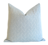 Marian: A Quilted Pillow Cover in Soft Light Blue