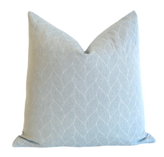 Marian: A Quilted Pillow Cover in Soft Light Blue