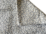 Sale: 12x21” Grey Chenille Leopard Pillow Cover - Annabel Bleu