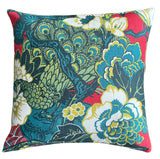 Sale: Schumacher Shanghai Peacock Pillow Cover, in Cinnabar