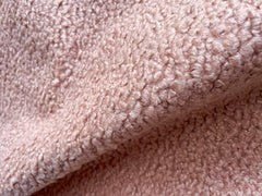 Faux Sherpa Fur Fabric / Blush Poodle Fabric / Home Decor Fabric / Blush Caramel or Ivory Faux Fur Fabric by the Yard
