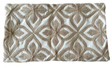 Sale: 12x21” Embroidered Beige Pillow Cover - Annabel Bleu
