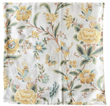 Sale: 22x22 Light Yellow Birds and Flowers Pillow Cover - Annabel Bleu