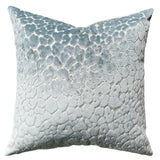 Light Blue Velvet Leopard Pillow Cover / Cut Velvet Spots Pillow / Grandmillenial Pillow cover / Luxe Velvet Pillow Cover - Annabel Bleu