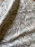 Sale: 24x24 Light Aqua Blue and White Embroidered Pillow Cover - Annabel Bleu