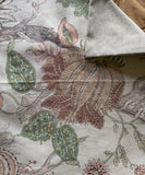 Sale: 24x24 Jacobean Rose and Beige Floral Pillow Cover - Annabel Bleu
