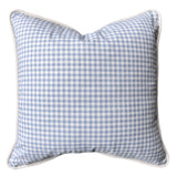 10 sizes Available: One Light Blue Gingham Decorative Pillow Cover / Zippered Couch Pillow Cover / French Blue Cheetah Cushion Cover - Annabel Bleu