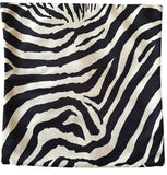 Sale: 22x22” Faux Zebra Suede Black and Ivory Pillow Cover