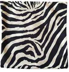 Sale: 22x22” Faux Zebra Suede Black and Ivory Pillow Cover