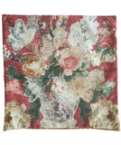 Sale: Faded Red Floral Pillow Cover 18x18”