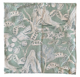Sale: 22x22” Seafoam and Light Blue Hills Floral Pillow Cover